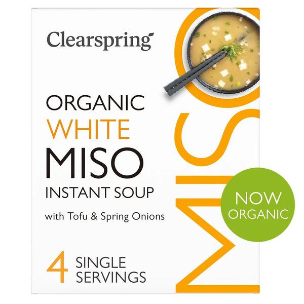Clearspring Organic Japanese Instant Miso Soup with Tofu & Spring Onions 4x8g