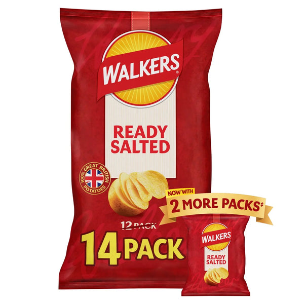 Walkers Ready Salted Multipack Crisps, 12x25g