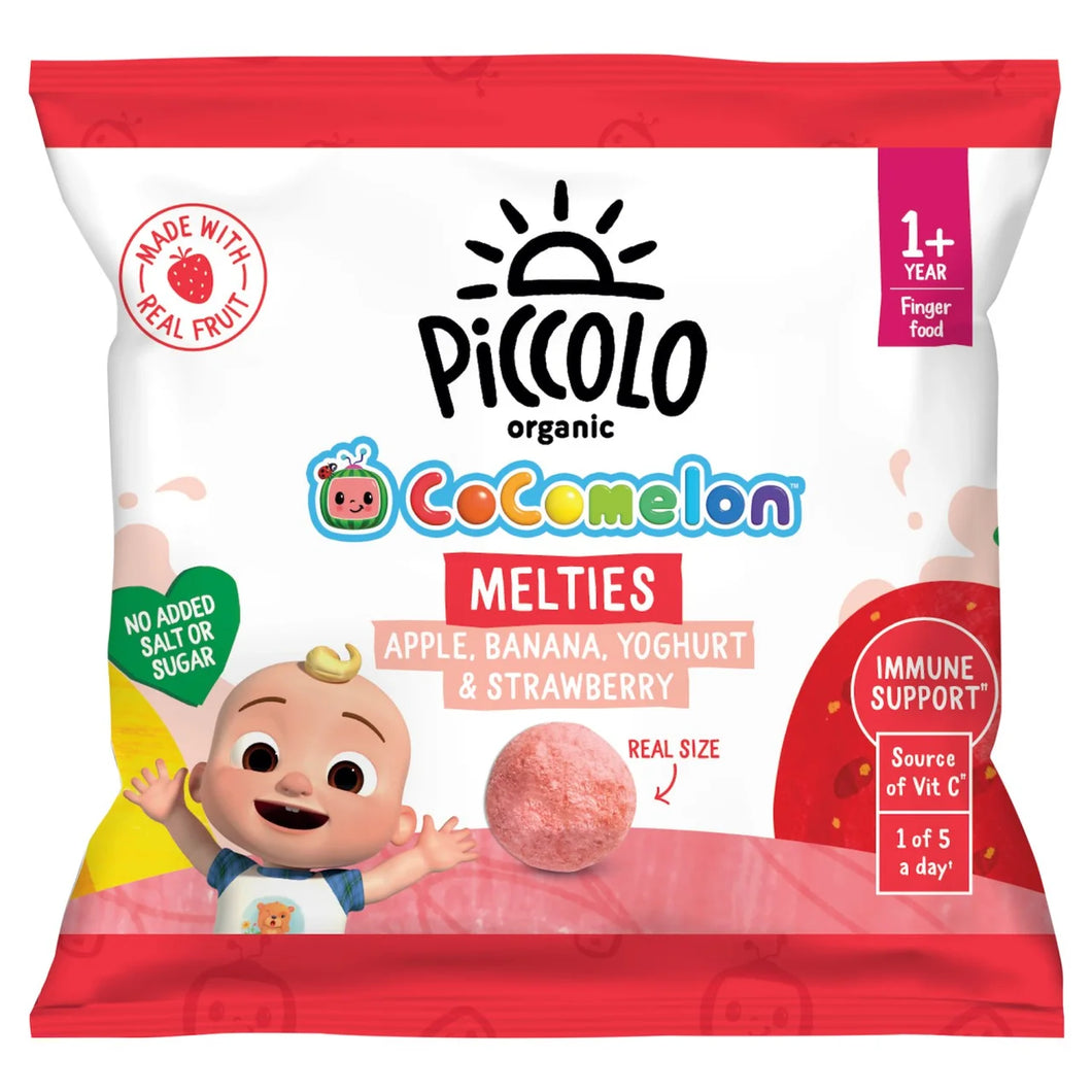 Piccolo Cocomelon Apple, Banana, Yoghurt & Strawberry Melties 1+ Years - 6g