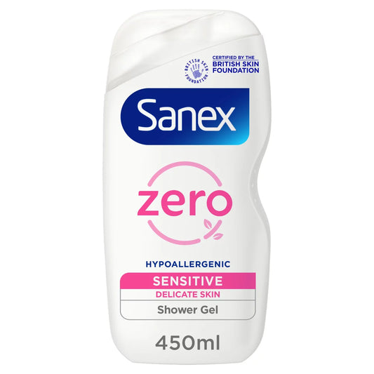 Sanex Zero % Sensitive Skin Shower Gel - 450ml