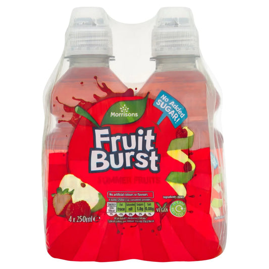 Morrisons Fruit Burst Summer Fruits Juice, 4 x 250ml