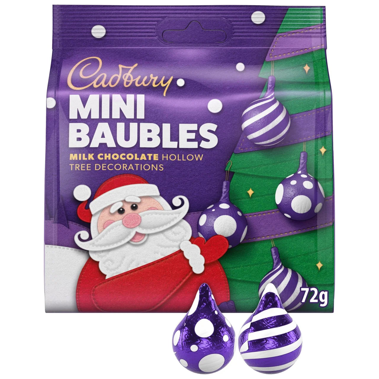 Cadbury 12 Chocolate Bauble Tree Decorations -72g