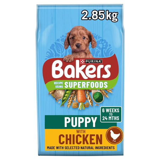 Bakers Puppy Dry Dog Food Chicken & Veg 2.85kg