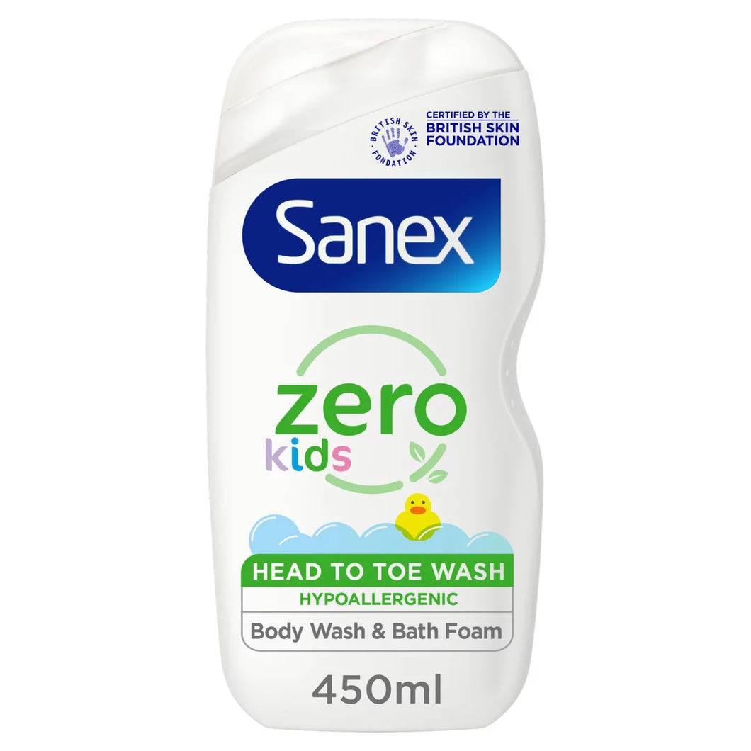 Sanex Zero % Kids Body Wash, 450ml
