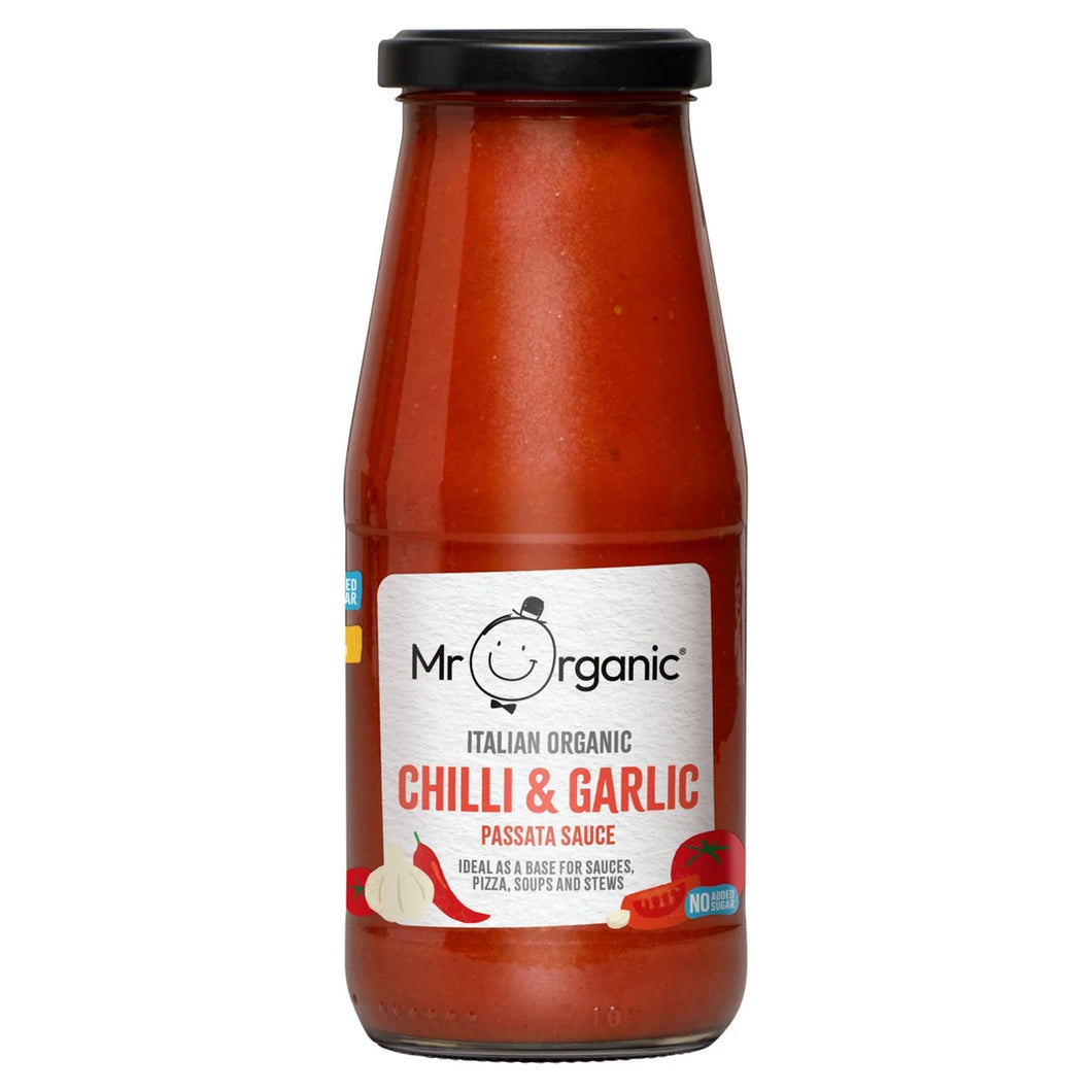 Mr Organic Chilli & Garlic Passata 400g
