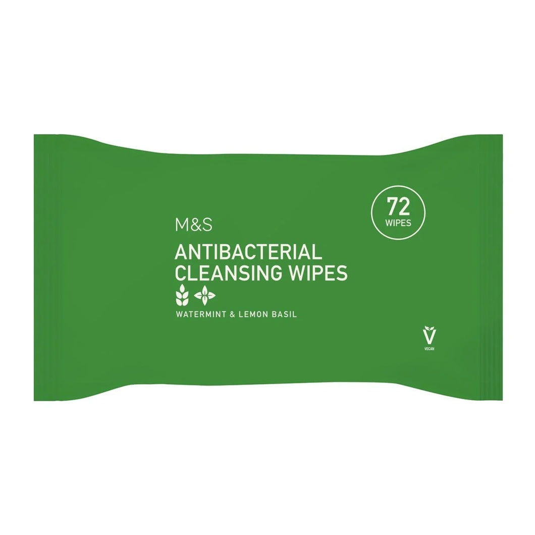 M&S Antibacterial Cleansing Wipes - 72 per pack