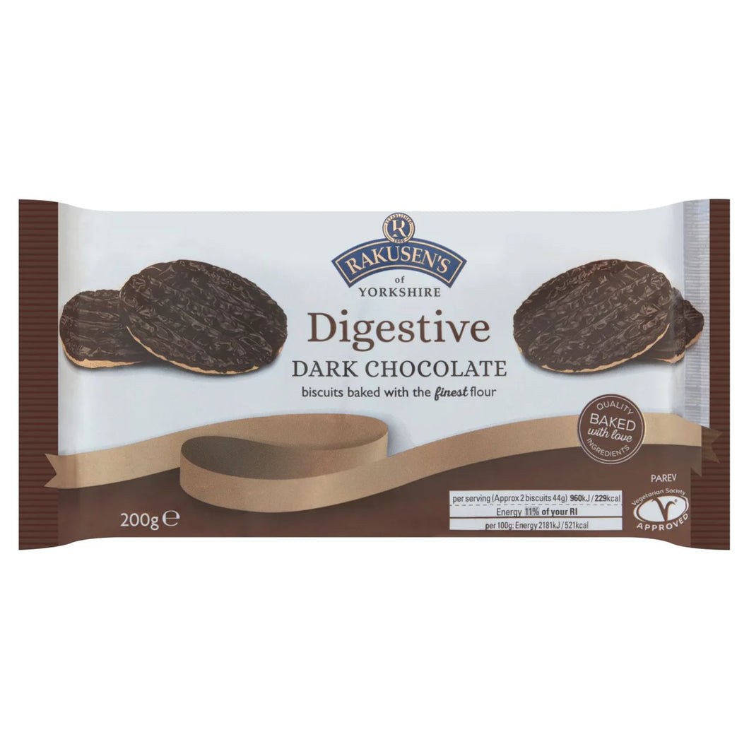 Rakusen's Chocolate Digestive Biscuits, 200g
