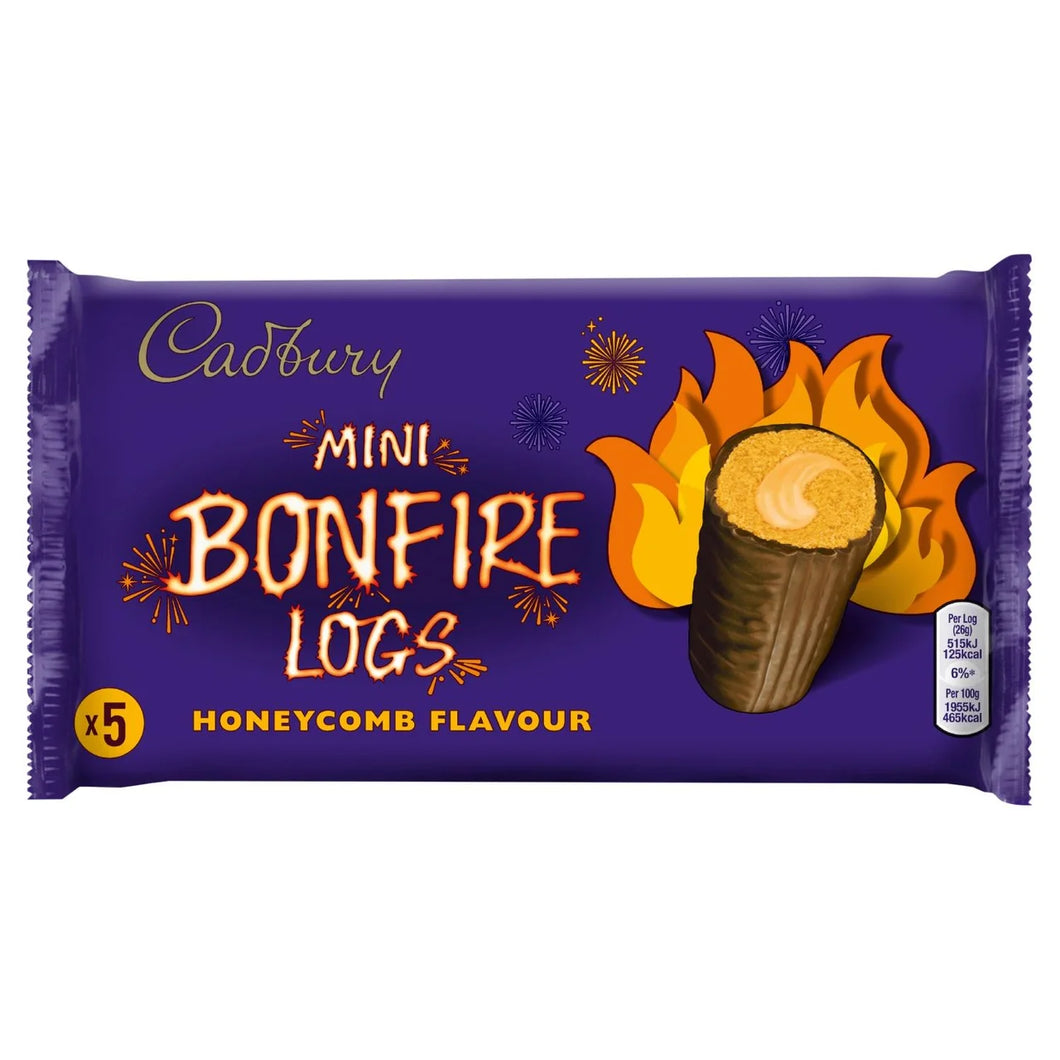 Cadbury Halloween Mini Bonfire Logs Honeycomb Flavour Cakes 5 x 26g