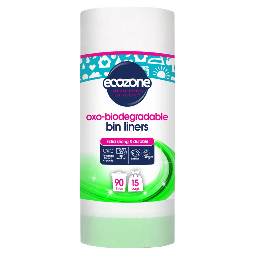 Ecozone Oxo-Biodegradable Bin Liners 90L 15 per pack
