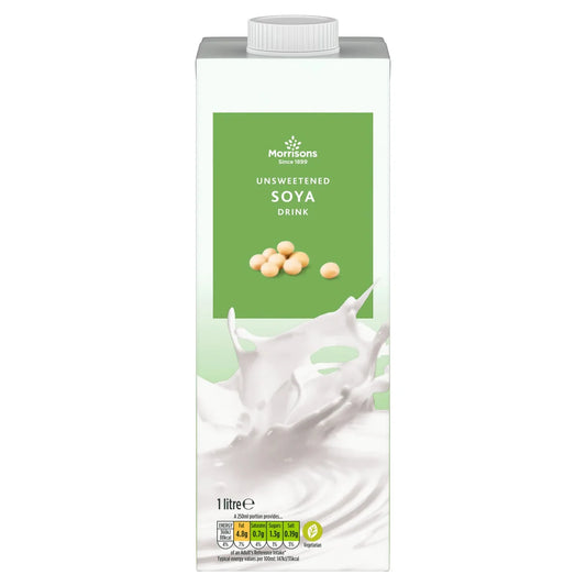 Morrisons Long Life Unsweetened Soya Drink, 1L