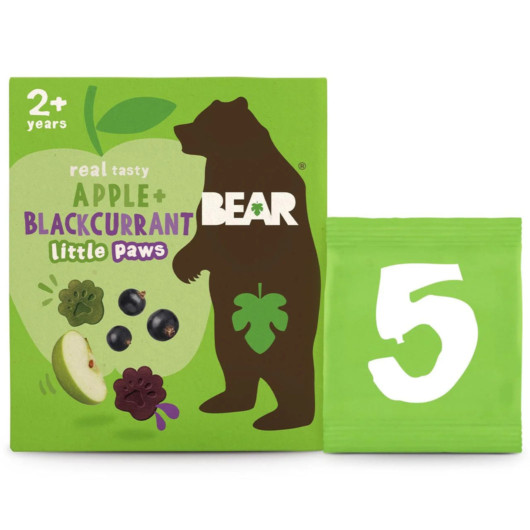 Bear Paws Fruit Shapes Apple & Blackcurrant 2+ years Multipack 5 x 20g