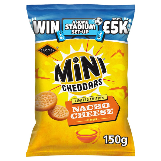 Jacob's Mini Cheddars Nacho Cheese Baked Snacks Sharebag 150g