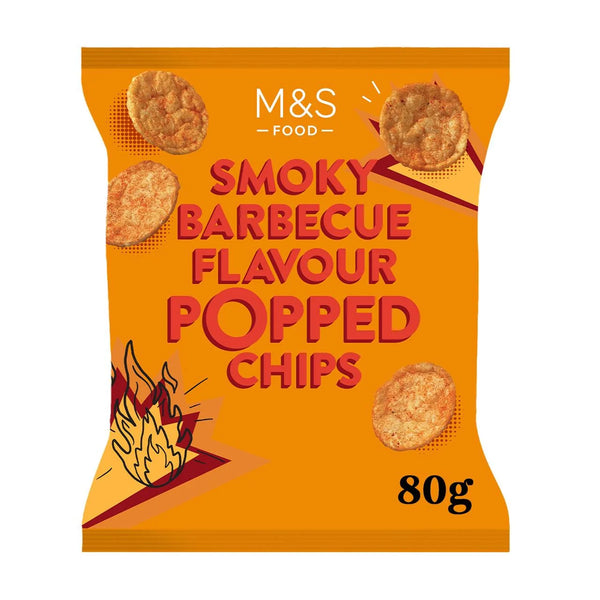 M&S Popped Potato Chips - Smokey BBQ, 80g