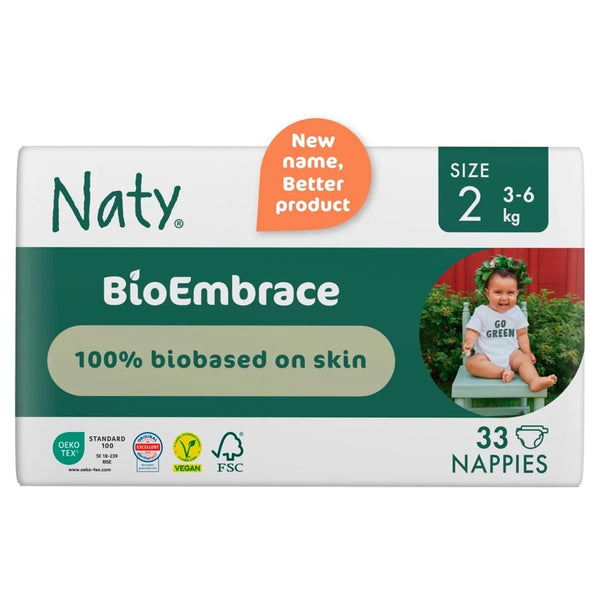 Naty BioEmbrace Nappies Size 2 (3-6kg) 33 per pack