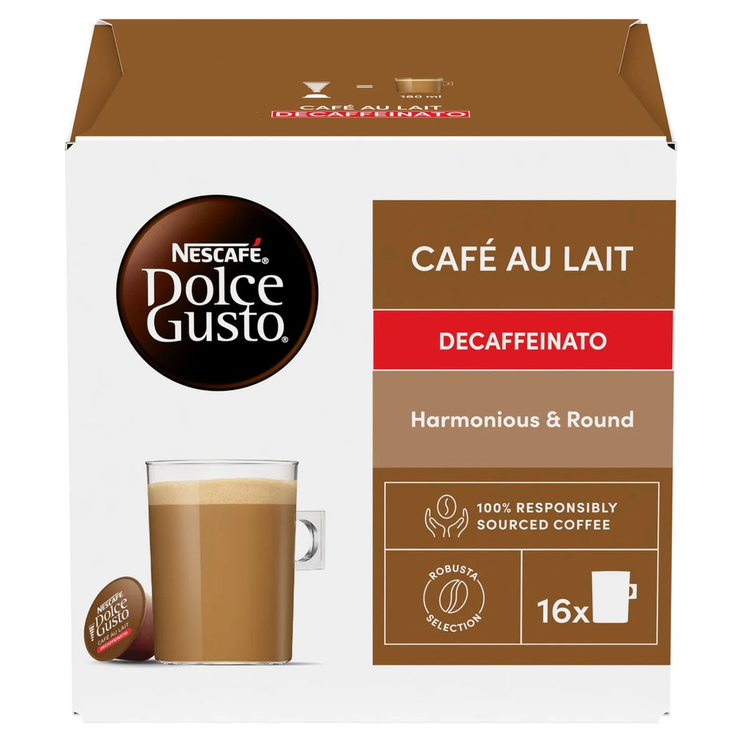 Dolce Gusto Cafe Au Lait Decaf 16 per pack