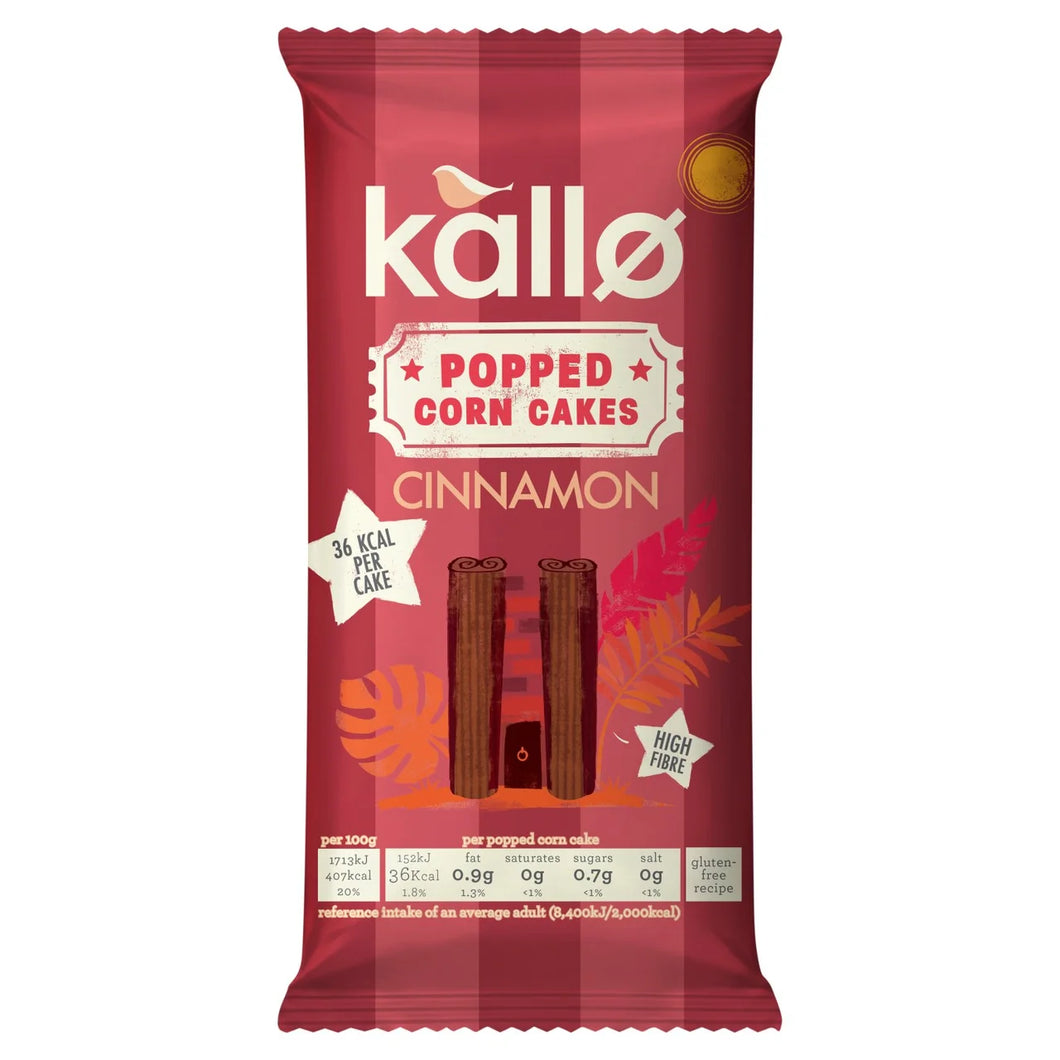 Kallo Cinnamon Popped Corn Cakes - 125g