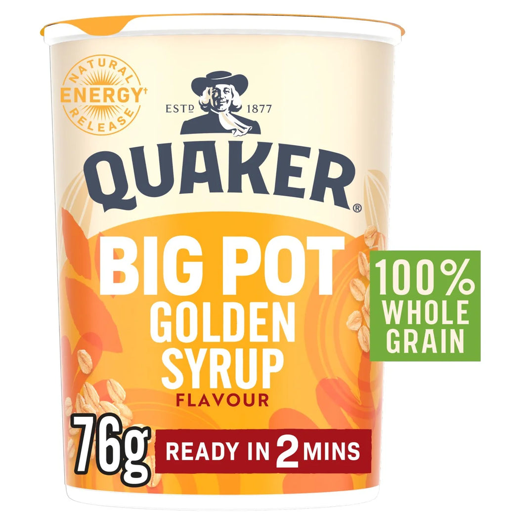 Quaker Oat So Simple Golden Syrup Porridge Cereal Big Pot 76g