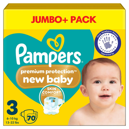 Pampers Premium Protection Nappies - Size 3, 70 Pack
