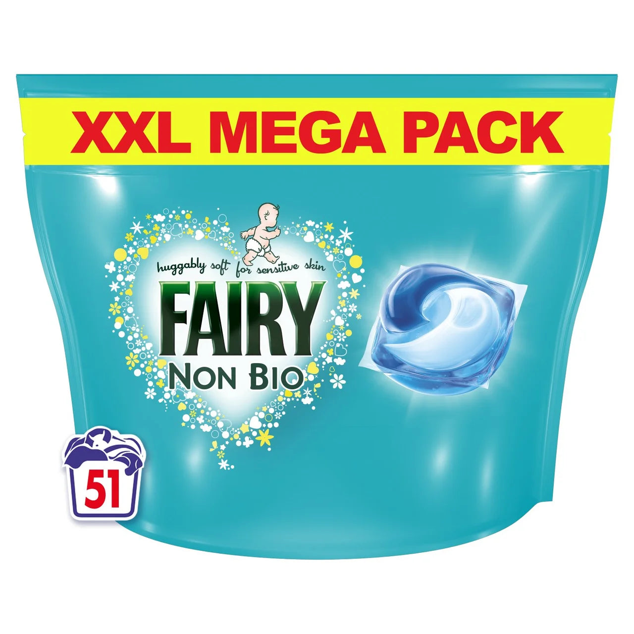 Fairy Non Bio Pods Washing Liquid Capsules for Sensitive Skin 50 Washes