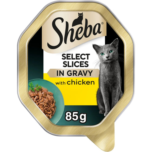 Sheba Select Slices Cat Food with Chicken in Gravy, 85g