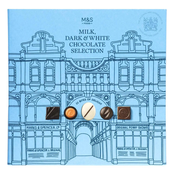 M&S Milk, Dark & White Chocolate Selection Box, 300g