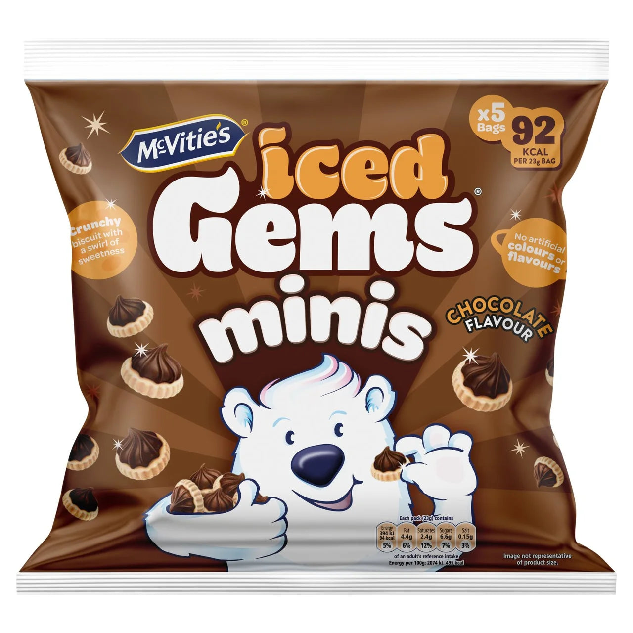 McVitie's Iced Gems Chocolate Biscuits Multipack 5 per pack