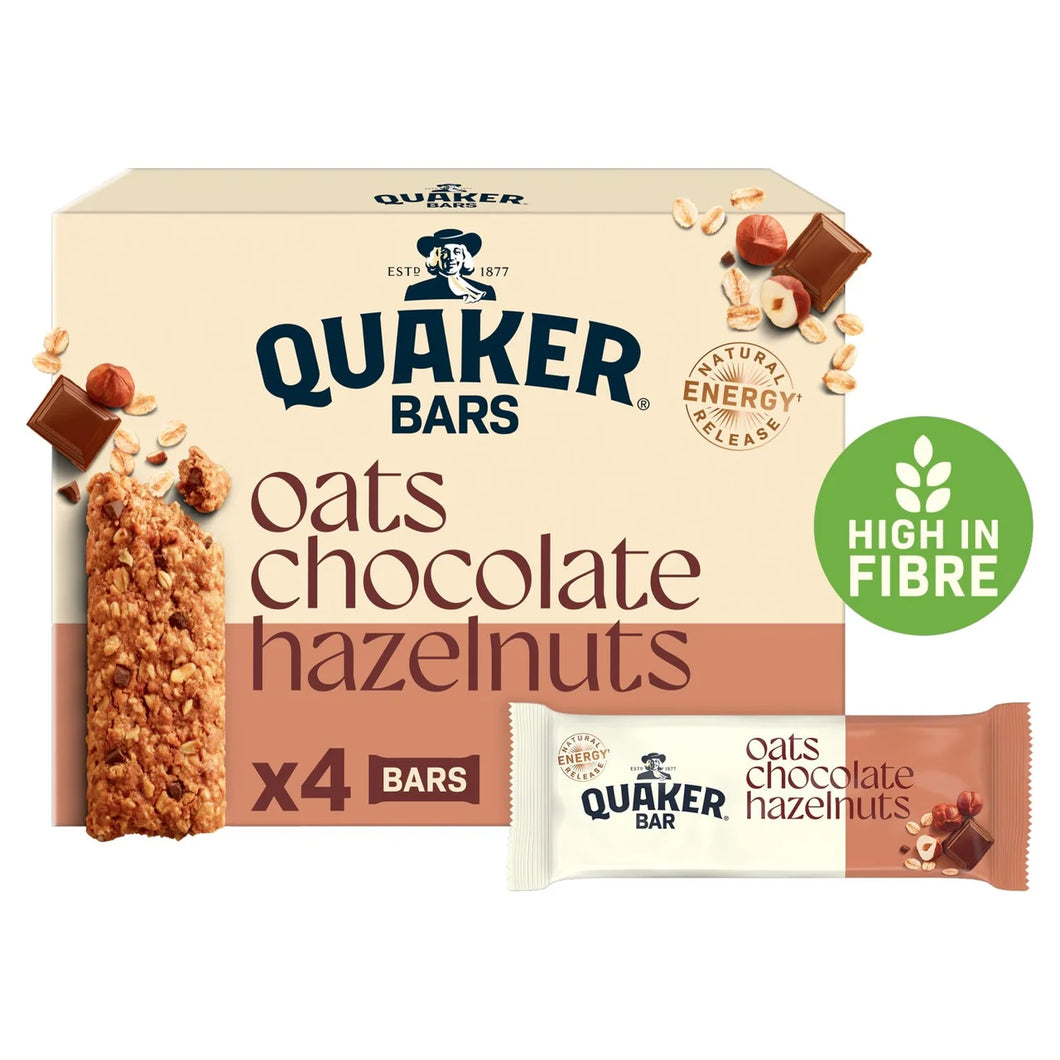 Quaker Cereal Bar Chocolate and Hazelnut 4 x 40g