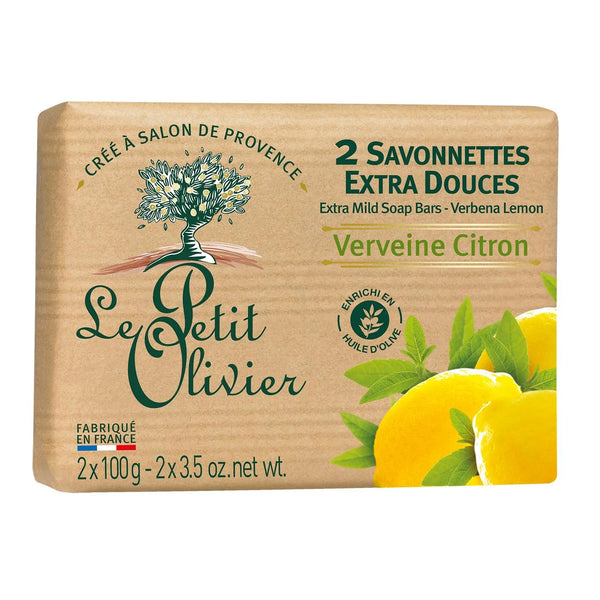 Le Petit Olivier Extra Mild Verbena Lemon Soap Bar 2x100g