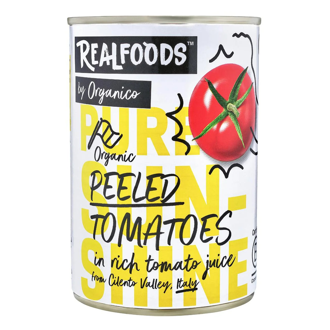 Realfoods Organic Peeled Tomatoes, 400g