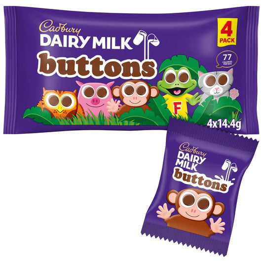 Cadbury Dairy Milk Chocolate Buttons 4x14g