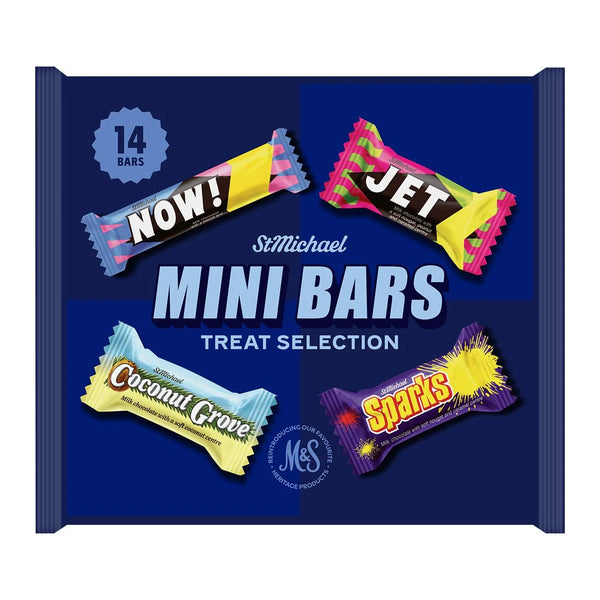 M&S Retro collection Jet, Coconut Grove, Sparks, Now bars,  14 per pack