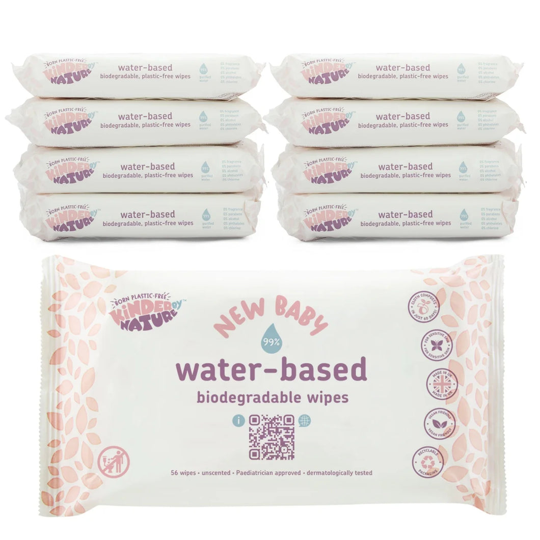 Kinder by Nature Water-Based Wipes 8x56 pack