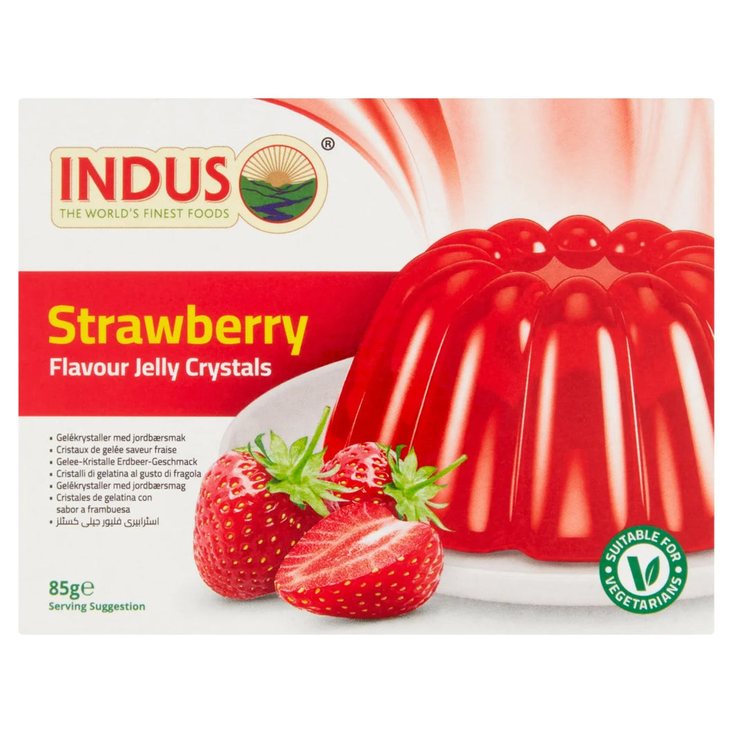 Indus Strawberry Flavour Jelly Crystals 85g