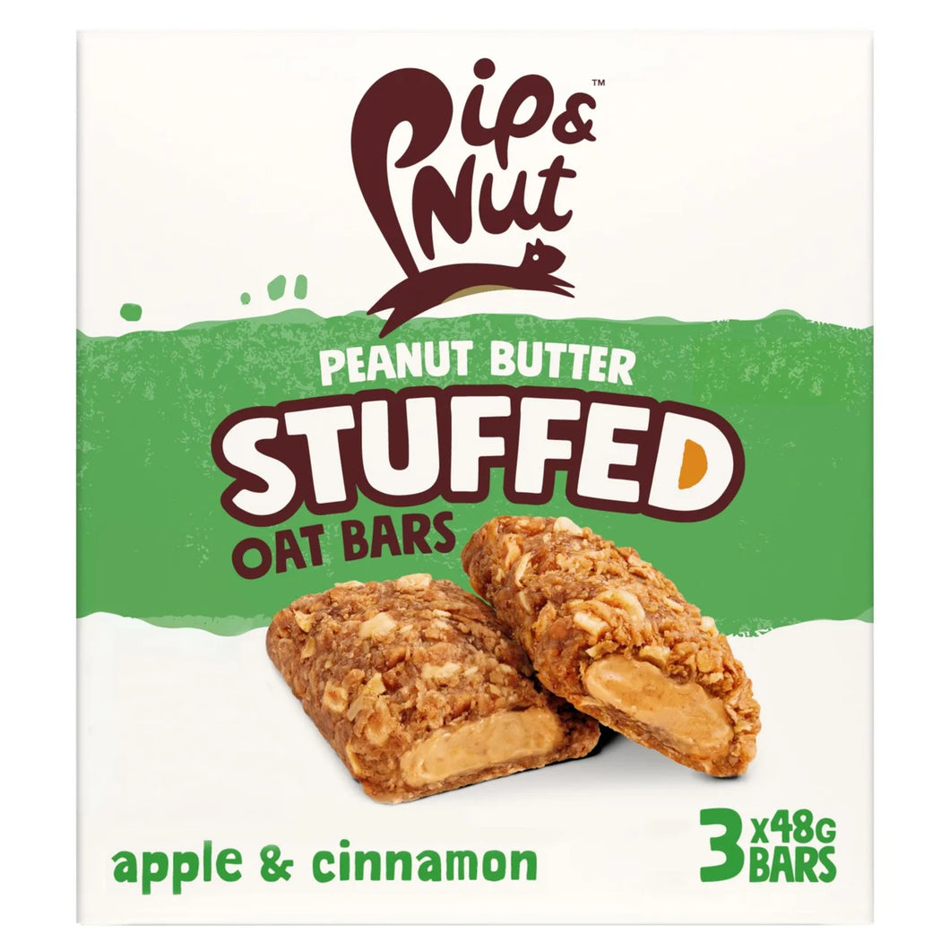 Pip & Nut Peanut Butter Stuffed Oat Bar Apple and Cinnamon - 3 x 48g