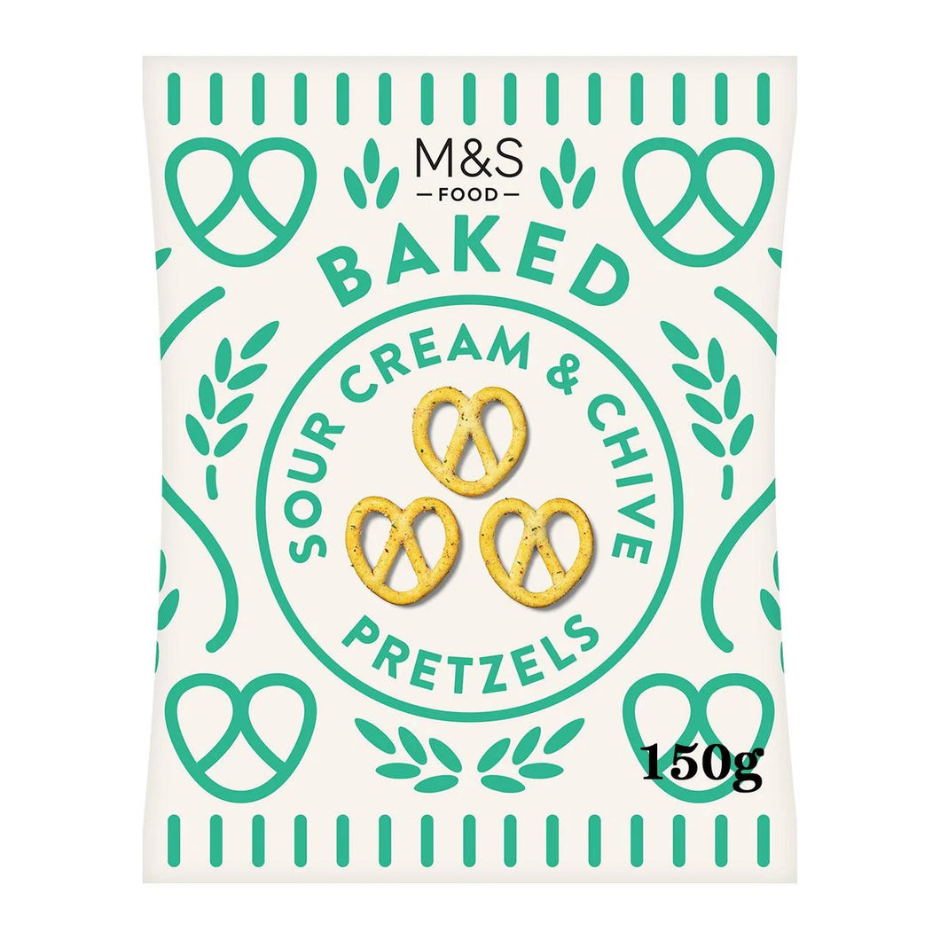 M&S Sour Cream & Chive Pretzels, 150g
