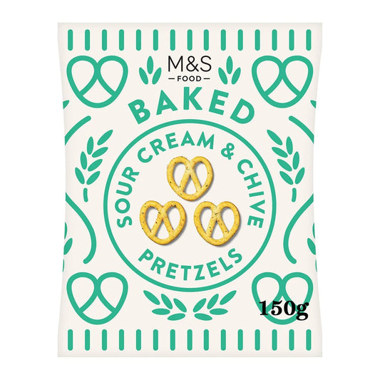 M&S Sour Cream & Chive Pretzels, 150g