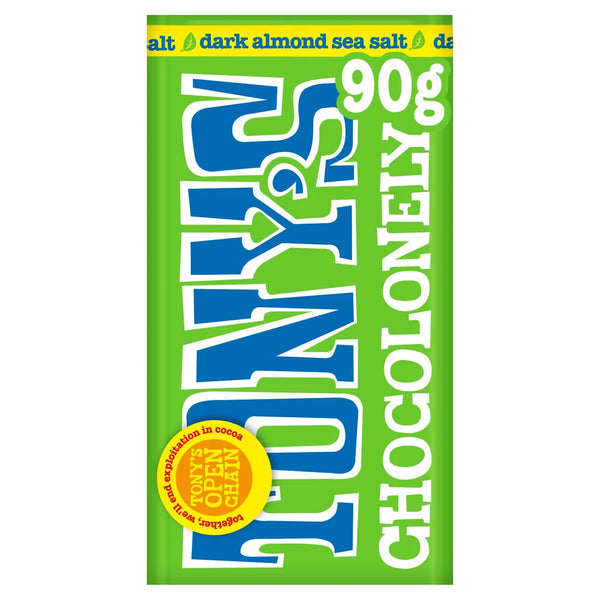 Tony's Chocolonely Dark Almond Sea Salt Small Snack Bar - 90g