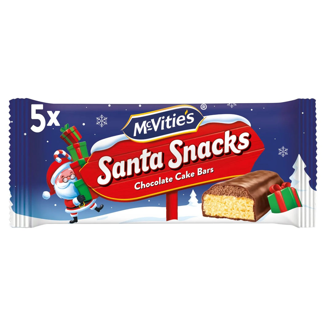McVitie's Santa Snacks Chocolate Christmas Cake Bars 5 per Pack