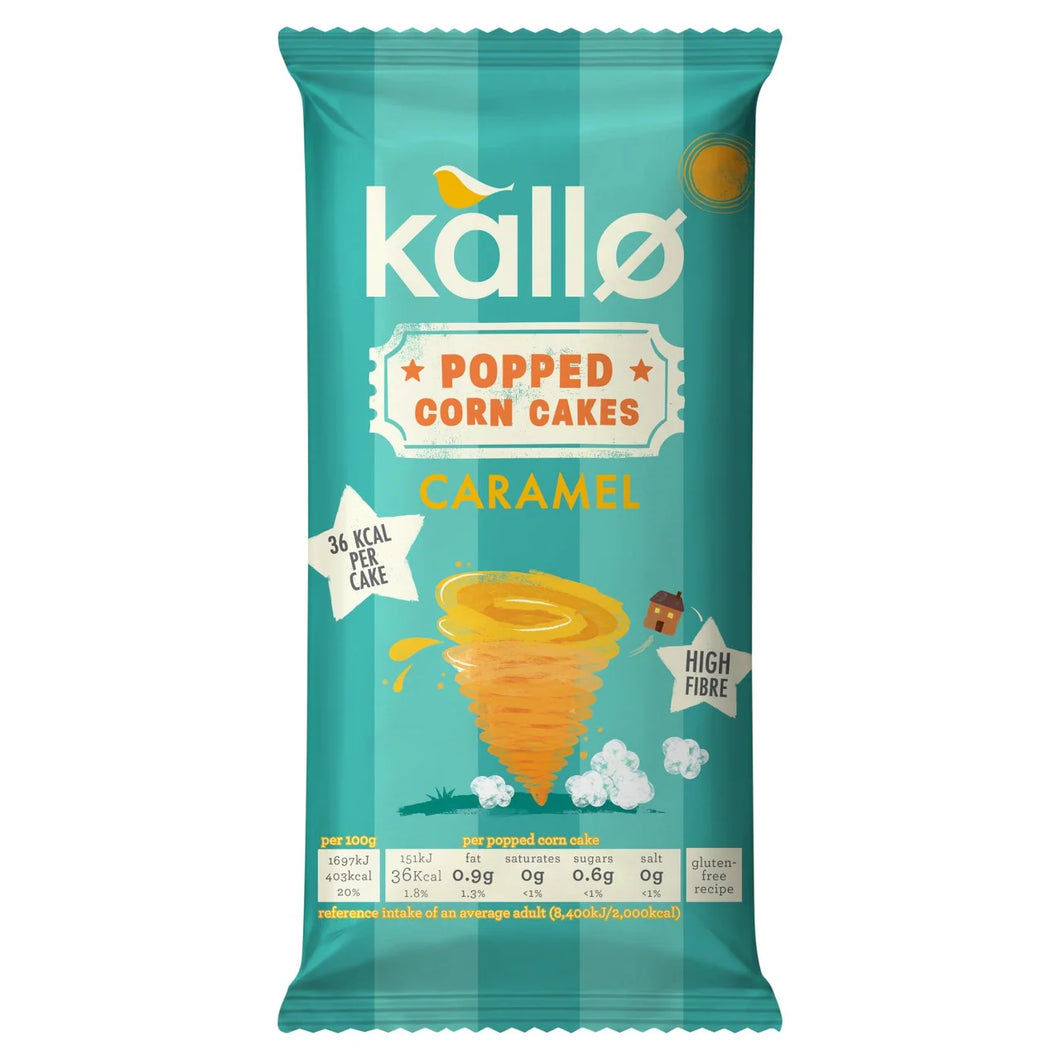 Kallo Caramel Popped Corn Cakes - 125g