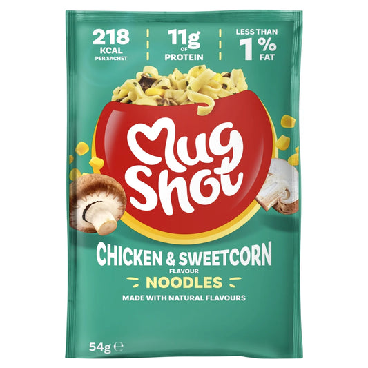 Mug Shot Chicken Noodles with Sweetcorn & Mushrooms, 54g