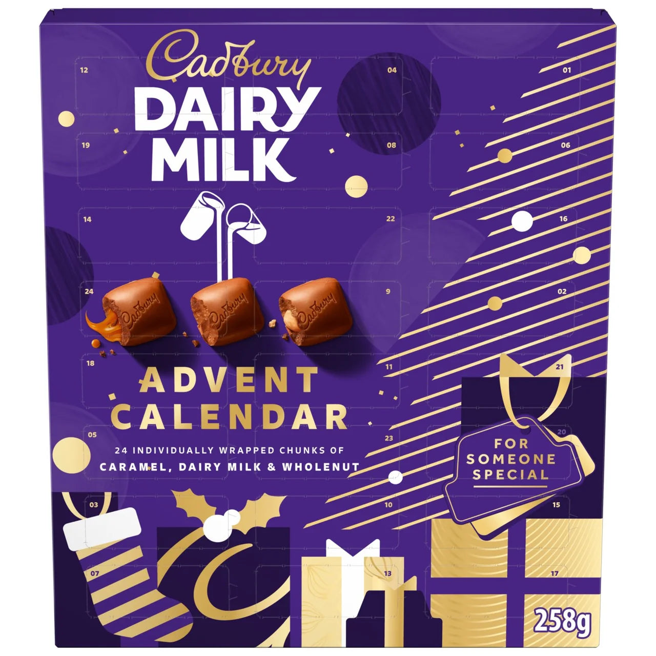 Cadbury Dairy Milk Chocolate Mixed Chunk Advent Calendar - 258g