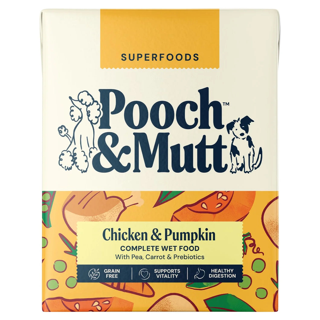 Pooch & Mutt Chicken with Pumpkin & Pea Wet Dog Food 375g