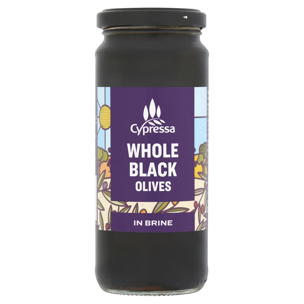 Cypressa Whole Black Olives 340g