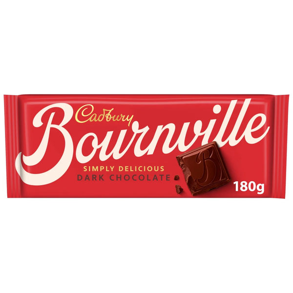 Cadbury Bournville Classic Dark Chocolate Bar, 180g