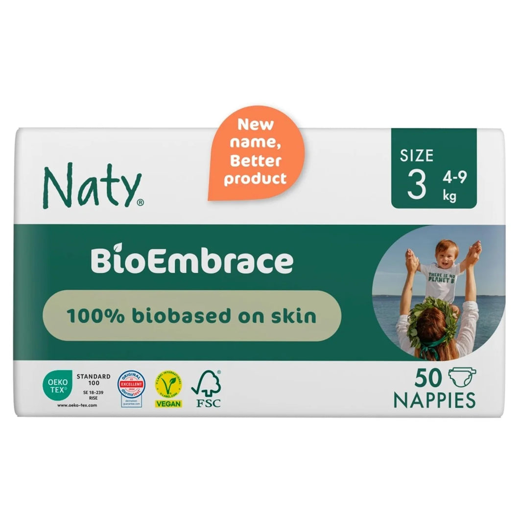 Naty BioEmbrace Big Pack Nappies Size 3 (4-9kg) 50 per pack