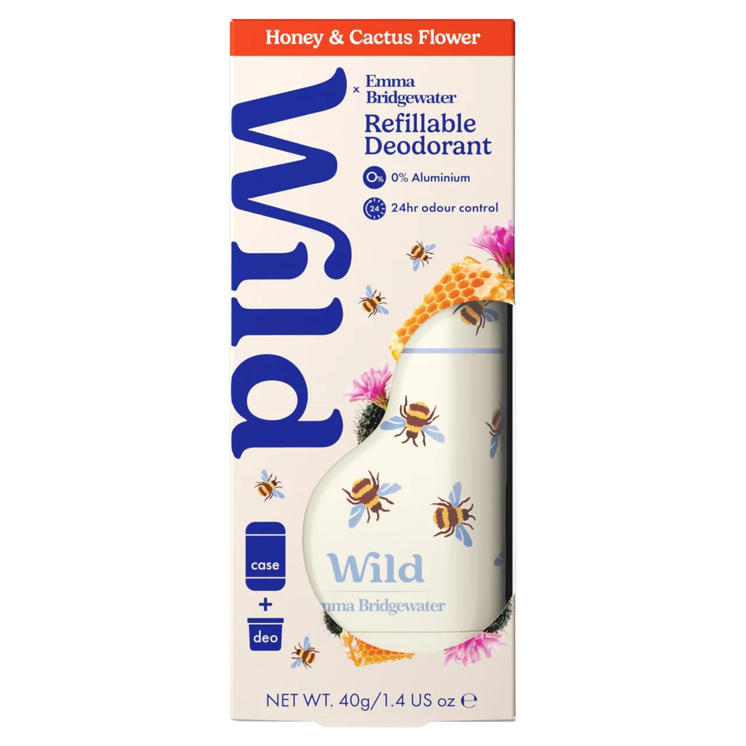 Wild Emma Bridgewater Bee Case and Honey & Cactus Flower Deodorant 40g