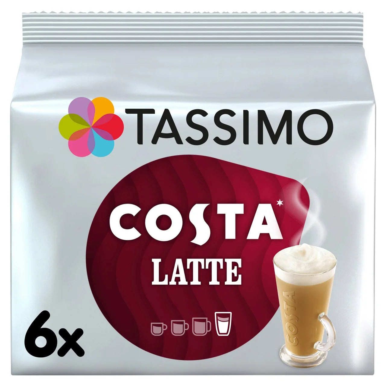 Tassimo Costa Latte Coffee Pods - 6 Cups