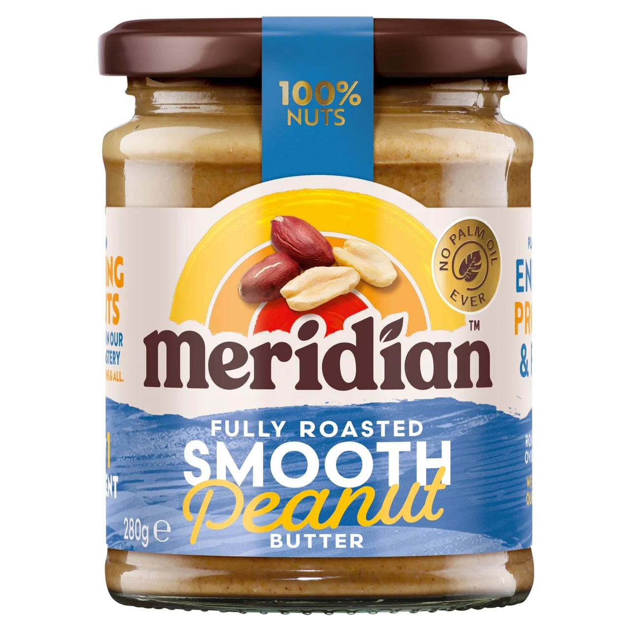 Meridian Natural Peanut Butter Smooth No Salt 280g