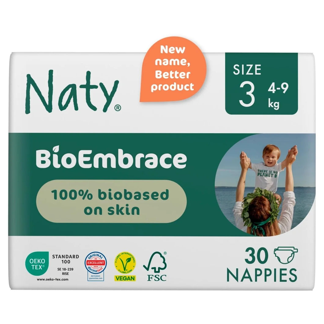 Naty BioEmbrace Nappies Size 3 (4-9kg) 30 per pack