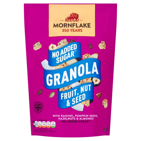 Mornflake No Added Sugar Granola Fruit, Nut & Seed 500g